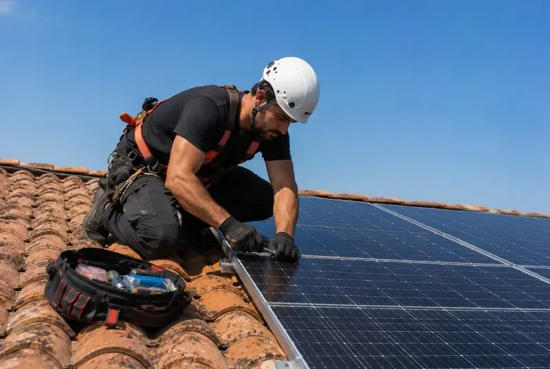 Maintenance et monitoring de panneaux solaires à Cauna